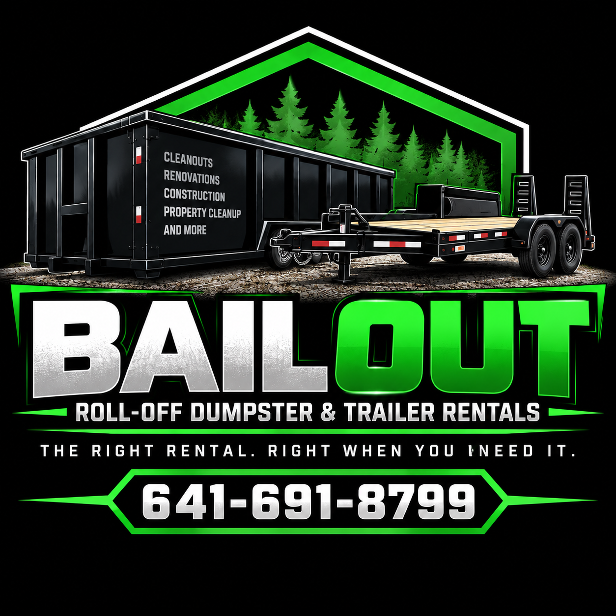 BAIL OUT Roll-Off Dumpster and Trailer Rentals